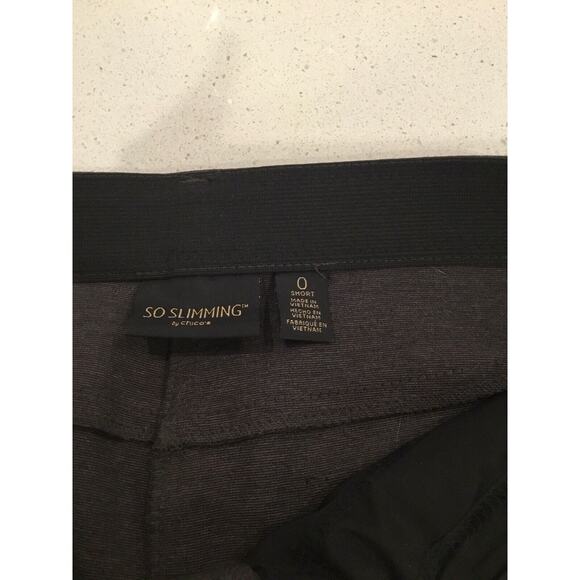 Chicos So Slimming Ankle Pant Heather Gray Size 0S/4short Casual Coastal‎ Granny - Picture 13 of 15